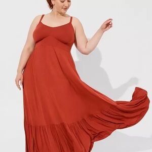 Elegant Rust Maxi Dress